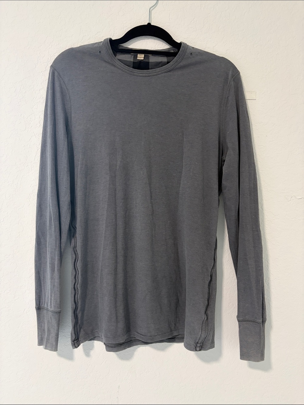 Burberry Men's Long Sleeve Crewneck Tee - Gray